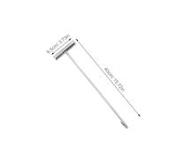 GLEAVI Lot de 2 lève-couvercles de regard : crochet en T en métal pour grille de drainage, outil de levage pour couvercles de réservoirs et de drainage pluvial, argent