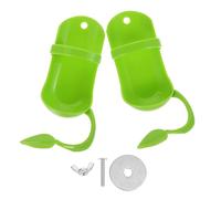 GLEAVI Lot de 2 Mangeoires à Oiseaux en Squelette de Seiche, Support sur Poteau, Contenant Alimentaire pour Perroquet, Panier à Légumes pour Cage D’Oiseaux, Accessoire Nourrissage