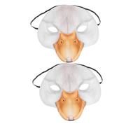 GLEAVI Lot de 2 Masques de Canard Blancs en Eva, Demi-masques Cosplay Animal pour Halloween, Carnaval et Fêtes Déguisées, Accessoires de Masque Drôle et Décoratif pour Adultes et Garçon