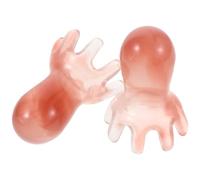 GLEAVI Lot de 2 Masseurs de Cuir Chevelu en Résine Rose Forme Pieuvre, Peigne de Massage Multipoints pour Acupuncture et Relaxation, Taille Moyenne, Outil Portable pour Soins Capillaires