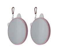 GLEAVI Lot de 2 Miroirs Suspendus pour Perroquet, Jouets Décoratifs Résistants à l'usure, Grand Format Rose et Blanc, Accessoire pour Oiseaux Domestiques, pour Perruches et Petits