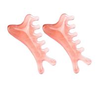 GLEAVI Lot de 2 Peignes Masseurs de Cuir Chevelu Portables de Dauphin Rose Outil Gua Sha Visage et Spa Mini Brosses de Massage Capillaire pour Stimulation et Soin du Cuir Chevelu au