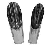 GLEAVI Lot de 2 Pelles à Terreau en Acier Inoxydable, Cuillères à Planter Portables Petit et Moyen Format, Outils de Jardinage pour Rempotage Succulentes, Cactus et Bonsaïs,