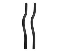 GLEAVI Lot de 2 Poignées de Meuble Allongées en Alliage d'Aluminium Noir 200 MM Poignées de Tiroir et Porte Cuisine Design Courbé Robuste Quincaillerie Décorative pour Armoires