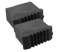 GLEAVI Lot de 2 Protège-Pieds d'Échelle Antidérapants en Caoutchouc Noir 30X70 MM Patins de Rechange Résistants pour Escabeaux à Barre Carrée Accessoires de Protection pour Sol et