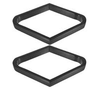 GLEAVI Lot de 2 Râteliers à Boules de Billard en Bois Massif Noir Forme Diamant pour Billard Américain à 9 Boules Accessoires Solide Fêtes et Loisirs