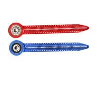 GLEAVI Lot de 2 Règles Circulaires en Alliage D’Aluminium Compas de Menuisier Portable Mini Outil de Traçage Précis pour Dessin et Marquage Couleurs Rouge et Bleu pour Menuiserie et