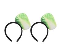 GLEAVI Lot de 2 Serrage-Têtes Bandeaux 3D Chou Chinois en Peluche Ultra-Réaliste Accessoire de Coiffure Fantaisie pour Femme et Fille pour Halloween Fêtes et Déguisements