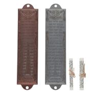 GLEAVI Lot de 2 Sets de Sets de Boîtes de Mezouzah Juives en Alliage avec Parchemin Hébraïque, Design Élégant et Installation Simple pour Décoration de Porte Lors de Célébrations