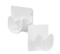 GLEAVI Lot de 2 Supports Adhésifs sans Clous pour Tringle à Rideaux Crochets Muraux en Plastique Solide Compatibles Tringles Extensibles Installation sans Perçage pour Salle de Bain