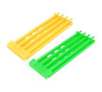 GLEAVI Lot de 2 Supports de Rangement pour Bagues de Pied de Pigeon Accessoire Pratique en Plastique Couleurs Jaune et Verte Support de Tri pour Anneaux de Pigeons Voyageurs pour