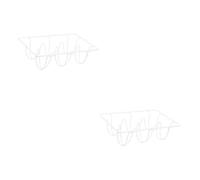 GLEAVI Lot De 2 Supports Pour Réfrigérateur Et Cuisine Design Peu Encombrant Grille Métallique Blanche Antirouille