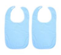 GLEAVI Lot de 2 tabliers de repas imperméables pour personnes âgées - Grands bavoirs réutilisables pour adultes - Protection lavable pour les repas des seniors - 75 x 45 cm