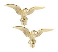 GLEAVI Lot de 2 Têtes de Mât d'aigle Décoratives pour Drapeau, Fixation Stable et Robuste, Compatible Mâts Extérieurs, pour Places Publiques et Salles de Conférence