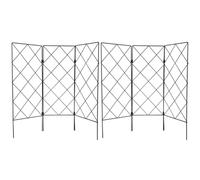 GLEAVI Lot de 2 Tuteurs à Tomates en Fer Pliables, Treillis de Jardin pour Plantes Grimpantes, Support Multifonction pour Pelouse, Terrasse et Potager, Petit Treillis Solide