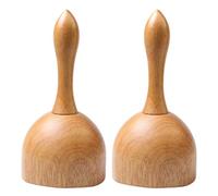 GLEAVI Lot de 2 Ventouses de Massage en Bois Naturel Outil Gua Sha pour Soin du Corps Soulagement des Douleurs Musculaires Bord Lisse sans Irritation Accessoire Pratique pour Massage