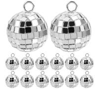 GLEAVI Lot de 20 Breloques Boule Disco Vintage 70’S en Métal Holographique Mini Pendentifs DIY pour Création Bijoux Porte-Clés et Boucles D’Oreilles Accessoire Fête Années Disco