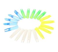GLEAVI Lot de 20 Encoches pour Flèches D’Extérieur 6 MM en Plastique Haute Pression Transparent Bleu Transparent Vert Blanc Opaque Jaune Vif - Accessoires de Tir à L’Arc pour Chasse