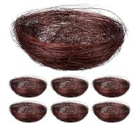GLEAVI Lot de 20 Nids D’Oiseaux Artificiels en Fil de Fer Marron Décoration Créative pour Plats Froids Accessoires Faits Main pour Pâques Jardin et Présentation Culinaire
