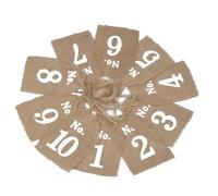 GLEAVI Lot de 20 Paquet à Bouteille De Vin en Toile De Jute 15x35 Cm avec Étiquettes Numérotées Cordons De Serrage pour Décoration De Fête Et Emballage Présent Vin