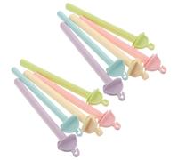 GLEAVI Lot de 20 Perchoirs en Plastique Multicolores pour Perroquets et Petites Cages Bâtonnets Plats Antidérapants Adaptés aux Perruches Canaris et Oiseaux de Voyage Support Solide