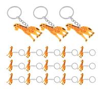 GLEAVI Lot de 20 Porte-Clés Girafe en PVC Mignons Décorations pour Fête à Thème Animaux Breloques Pendentifs Girafe Accessoires Présents d'Anniversaire Animaux Jungle