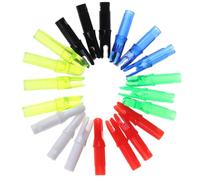 GLEAVI Lot de 20 Set de Embouts de 6,2 Mm en Plastique Assortis pour Tir à L’Arc à Poulies, Encoche Plastique Compatible Tiges, Accessoires Tir Sportif Couleur Aléatoire Style Aléatoire