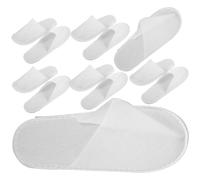 GLEAVI Lot de 24 Pantoufles Jetables Blanches à Semelle Antidérapante 4 MM Pantoufles pour Invités Spa Hôtel et Voyage Confortables et Hygiéniques pour Salle de Bain et Sauna
