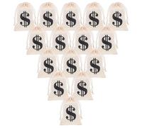 GLEAVI Lot de 24 Paquet à Cordon en Coton Beige 10X15 CM Petits Paquet à Thème Aventuriers et Pirates Pochettes Présents Réutilisables pour Fête d'Anniversaire et Rangement Décoratif