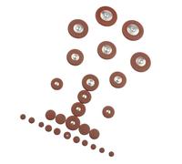 GLEAVI Lot de 28 Coussinets en Cuir Marron pour Saxophone, Accessoires de Rechange en Feutre Pu, Compatibles Saxophone Alto et Ténor, Kit Complet pour Réparation et Entretien Instrument