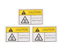 GLEAVI Lot de 3 Autocollants d'Avertissement Thermorésistants 150 X 100 MM «Ne Pas Toucher» pour Machines Surfaces Chaudes et Vitres - Étiquettes Adhésives de Sécurité Faciles à Coller