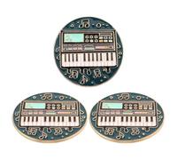 GLEAVI Lot de 3 Broches à Épingle en Alliage Émaillé Broches Musicales Guitare et Tambour Accessoires Mode Polyvalents pour Paquet à Dos Vestes et Chapeaux Épingles Originales pour