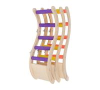 GLEAVI Lot de 3 Échelles en Bois Multicolores pour Perroquets Mini Échelle Perchoir et Balançoire Multifonctionnelle pour Cage Surface Poncée pour Soin des Griffes D’Escalade et