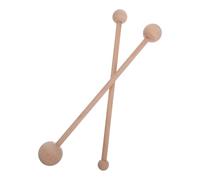 GLEAVI Lot de 4 Bâtons en Bois de Hêtre à Tête Ronde pour Tournage de Poterie, Résistance la Déformation Fatigue, pour Modelage D'argile et Poterie