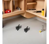 GLEAVI Lot de 4 Boucles Pivotantes en Plastique Noir pour Poteaux d'Entraînement de Football et Basketball Connecteurs Légers pour Anneaux de Drapeau d'Agilité Accessoires Polyvalents