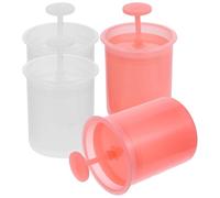 GLEAVI Lot de 4 Flacons Mousseurs en Pp Blanc et Rose Poignée Antidérapante pour Mousse Visage et Shampoing, Opération Facile, pour Voyage et Soins Visage