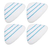 GLEAVI Lot de 4 Housses Triangulaires en Microfibre pour Balai Vapeur Lingettes de Rechange Lavables et Réutilisables Accessoires de Nettoyage Compatibles Sols Durs Nettoyage Ciblé