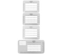 GLEAVI Lot de 4 Modèles de Guide D'adressage en Pp, Règle Enveloppe Pochoir Solide, Styles Variés pour Écriture et Dessin la Main, pour Papeterie et Étudiants