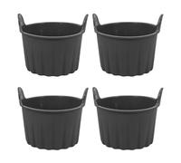 GLEAVI Lot de 4 moules à pâtisserie en silicone : inserts en silicone pour friteuse à air - caissettes à cupcakes antiadhésives - moules réutilisables pour muffins, gâteaux, pâtisseries et œufs.