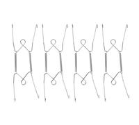 GLEAVI Lot de 4 supports pour assiettes : Supports muraux décoratifs pour assiettes | Fixations murales | Convient aux plateaux décoratifs de 19 à 23 cm | Décoration d'intérieur (Argent)