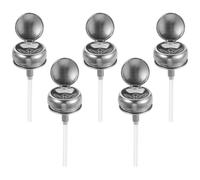 GLEAVI Lot de 5 Bouchons à Pression en Aluminium et Acier Inoxydable pour Flacons Distributeurs D’Alcool Rechargeables Compatibles Bouteilles Standard Fermeture Hermétique