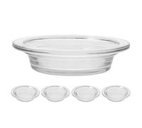 GLEAVI Lot de 5 Chauffe-Cire de Rechange en Verre Transparent de 11,4 cm, diffuseur d'huiles essentielles pour aromathérapie, Accessoires de pour la Maison et Le Bureau
