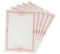 GLEAVI Lot de 5 Feuilles de Papier de Certificat Inscriptible A4 Bords Arrondis, Papier Lisse et Écriture Facile, pour Certificats Scolaires et Documents Officiels