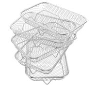 GLEAVI Lot de 5 grilles de déshydratation en acier inoxydable pour friteuse à air, plateau de drainage d'huile de cuisson pour four, accessoires de cuisine et de restaurant
