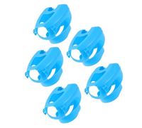 GLEAVI Lot de 5 Supports de Fixation Bleus en Plastique pour Pigeons Voyageurs Cadre Ajouré Léger et Portable Accessoire pour Administration Stable de Remède et Alimentation des