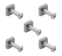 GLEAVI Lot de 5 Vis M5 en Acier Inoxydable 316 pour Ailerons de Planche de Surf et Paddleboard Accessoires de Remplacement Universels pour Fixation D’Aileron Sup Adaptées à Usage en