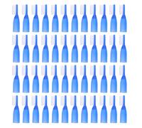 GLEAVI Lot de 50 Brosses à Dents à Doigt Jetables Bleu avec Poils Souples en Pbt Mini Brosses de Sécurité pour Prisons Hygiène Bucco-Dentaire Douce et Compacte pour Voyage et Usage