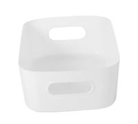 GLEAVI Lot de 6 Bacs de Rangement Plastique Petit Format, Résistant Abs, Poignées Découpées, pour Bureau et Maison, Organisation Compacte et Polyvalente