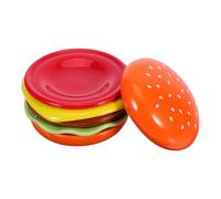 GLEAVI Lot de 6 bols à sauce soja en céramique, assiettes à apéritif en forme de hamburger, plats de service pour ketchup, vinaigre et assaisonnements de collations