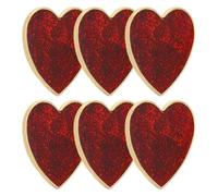GLEAVI Lot de 6 Broches de Cœur en Alliage Rouge, Épingles Décoratives pour Vêtements, Paquet et Chapeaux, Accessoires Légers pour Fête Saint-valentin, Mariage et Anniversaires, Broche